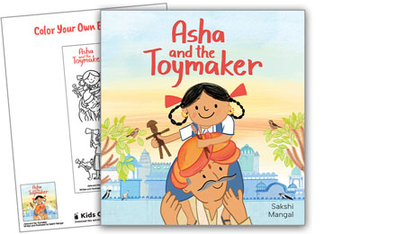 Asha and the Toymaker - Color Your Own Bookmark
